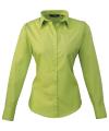 PR300 Women's Poplin Long Sleeve Blouse Lime colour image