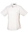 PR302 Women's Short Sleeve Poplin Blouse White colour image