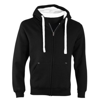 Plain Black Premium zip Hoodie