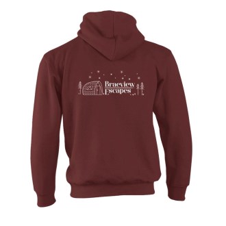 Braeview Full Zip Hoodie White Logo