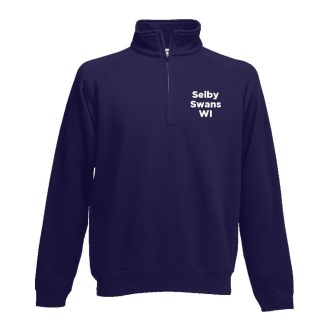 Quarter Zip Sweatshirt Left Chest Print