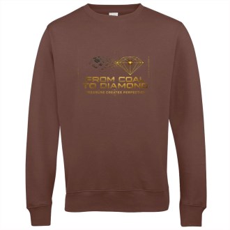 Coal To Diamon Gold Print Sweatshirt