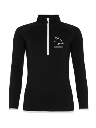 Ladies Training Half Pullover White Logo