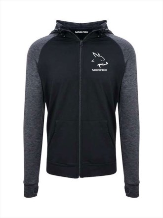 Mens Elite zip Through Top White Logo