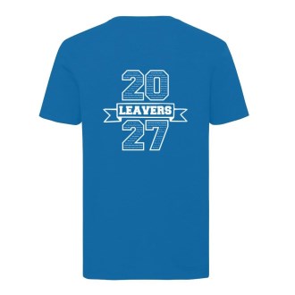 Risby Leavers 27 White Print Adult T