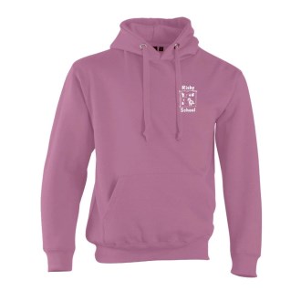 Risby Leavers27 White Print Adult Hoodie