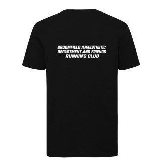Mens Blk Sports T Front and Back Print