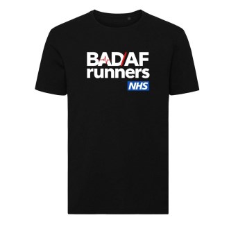 Mens Blk Sports T Front and Back Print