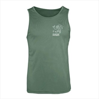 P4P Mens Vest White logo