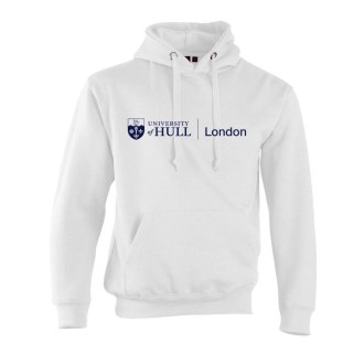 Hoodie With Navy Embroidered Logo