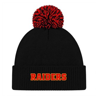 Raiders Embroidered Bobble Beanie