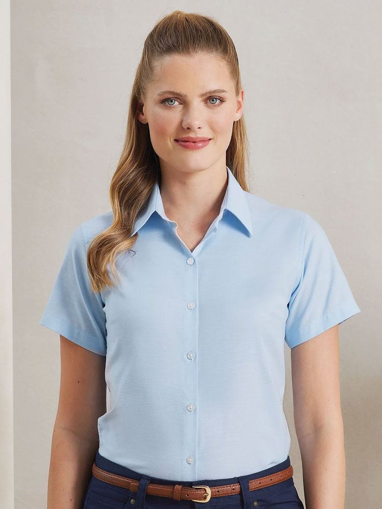 PR336 Women's Signature Oxford Short Sleeve Shirt Image 1