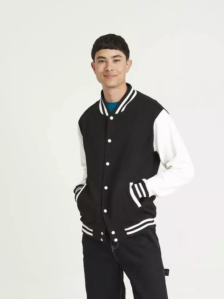 AWDis Just Hoods JH043 Baseball Jacket | Yazzoo