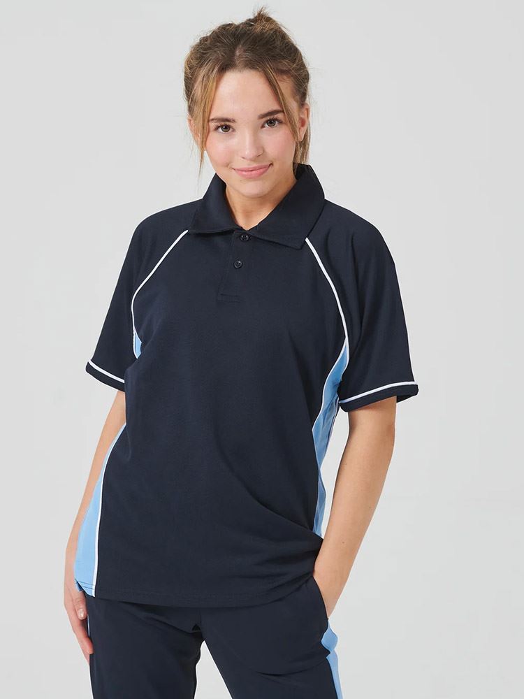 LV372 Kids Piped Performance Polo Image 1