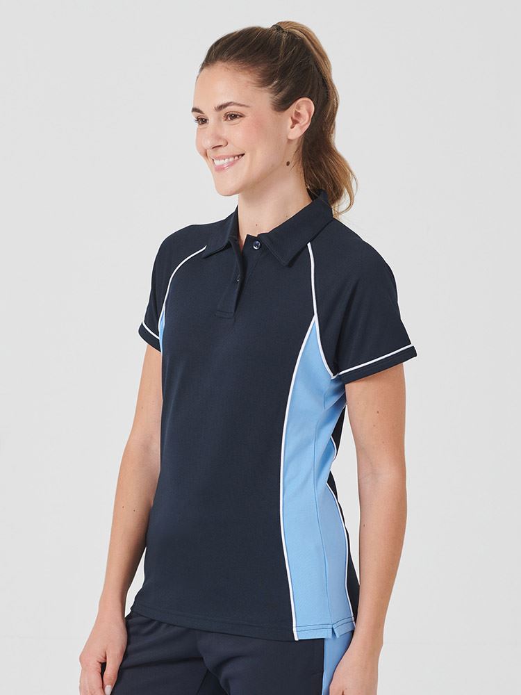 LV371 Women's Piped Performance Polo Image 1