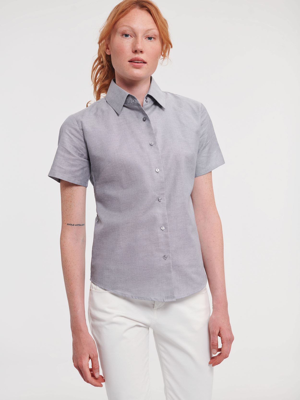 933F Ladies' Short Sleeve Easy Care Oxford Shirt Image 4