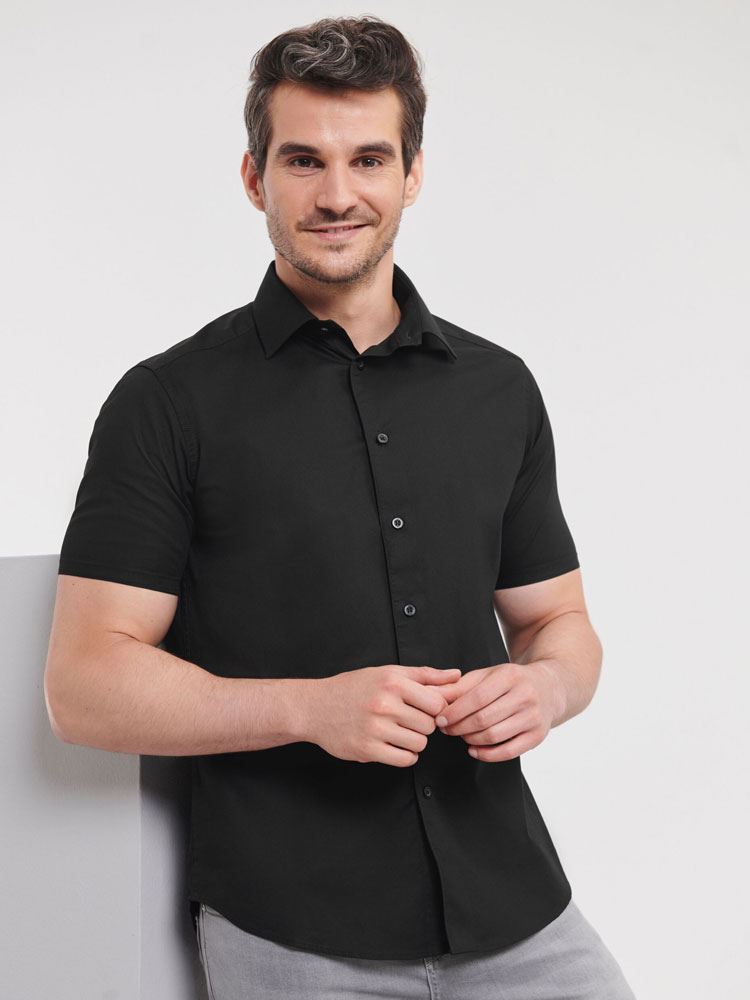 947M Men's Short Sleeve Easy Care Fitted Shirt Image 1