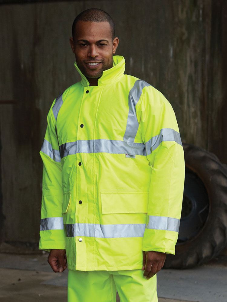 HVP305-3M Hi Vis Contractor Jacket Image 1