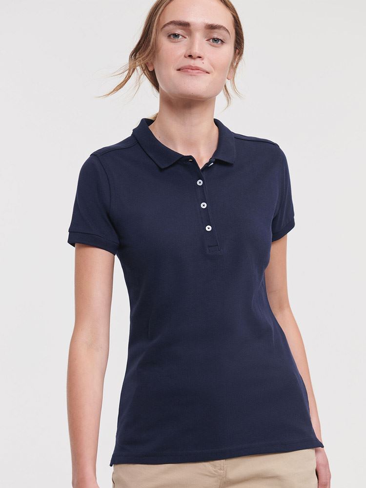 566F Russell Ladies' Stretch Polo Shirt Image 1