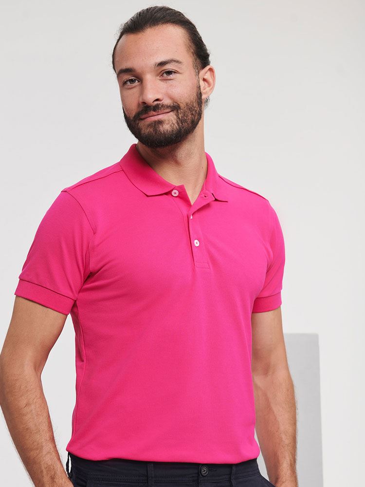 566M Russell Men's Stretch Polo Image 3