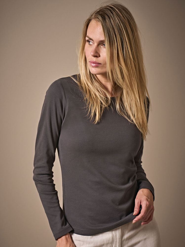 TJ590 Tee Jays Lady Long Sleeve Interlock Tee Image 2