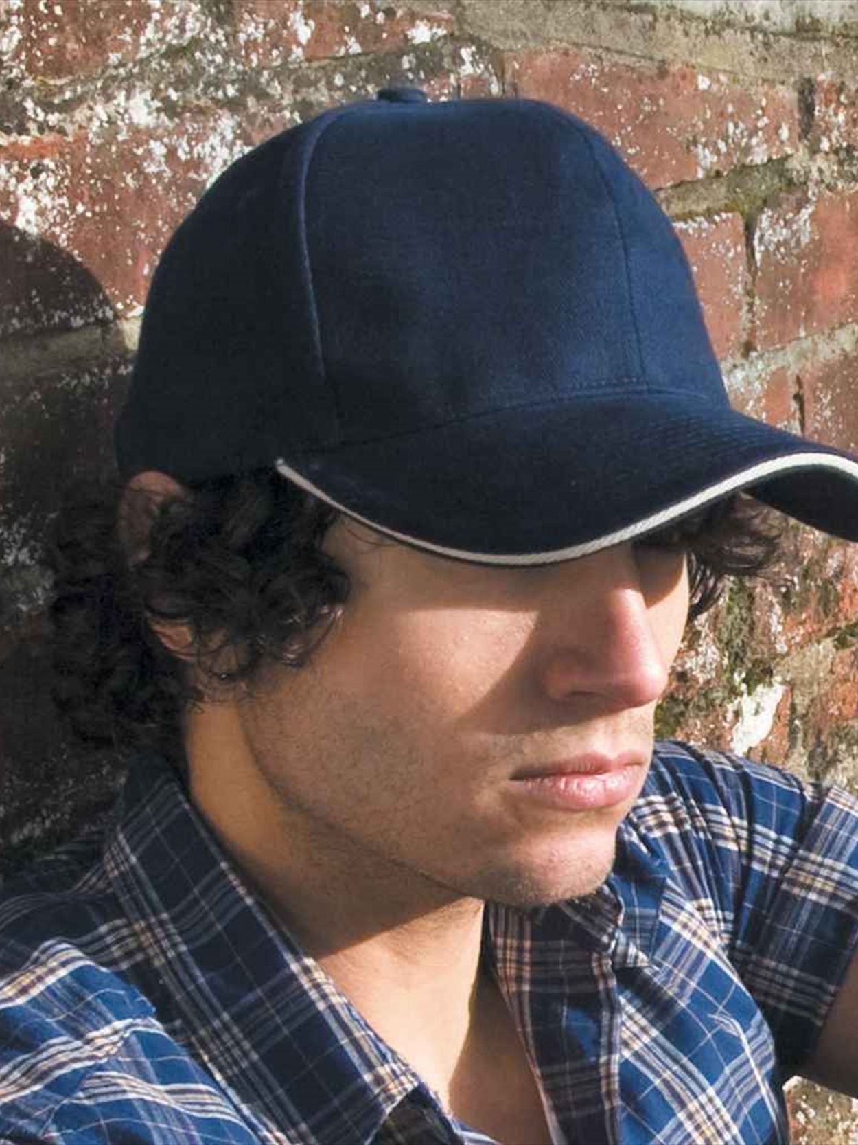 RC25P/RC025P Pro Style Heavy Brushed Cotton Cap With Sandwich Peak Image 2