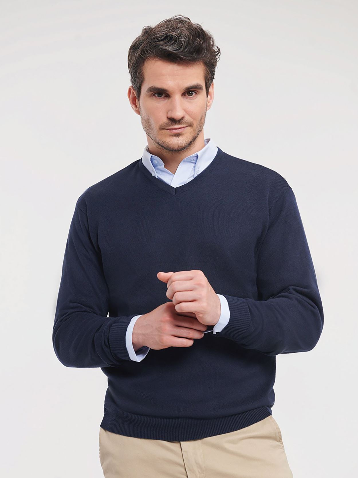 710M V-Neck Knitted Pullover Image 2