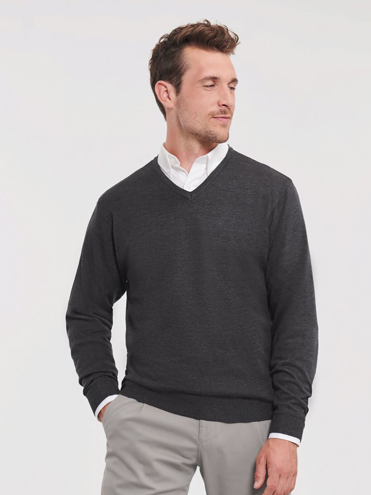 710M V-Neck Knitted Pullover Image 3