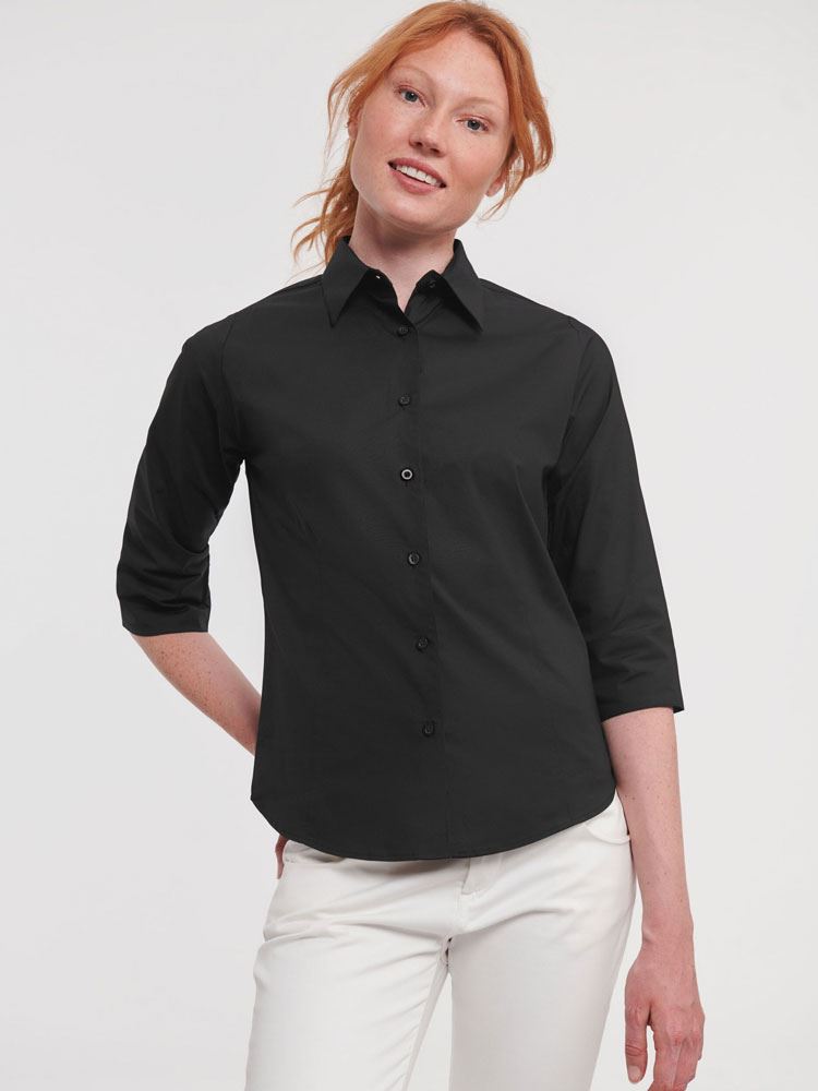 946F Ladies' 3/4 Sleeve Easy Care Fitted Shirt Image 2