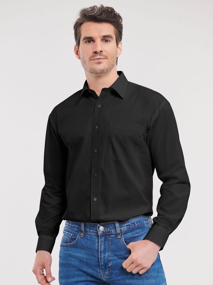 936M Russell Collection L/S Pure Cotton Shirt Image 1