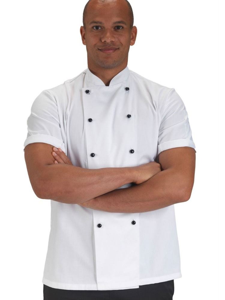 DD20S Lightweight Short Sleeve Chefs Jacket Image 1