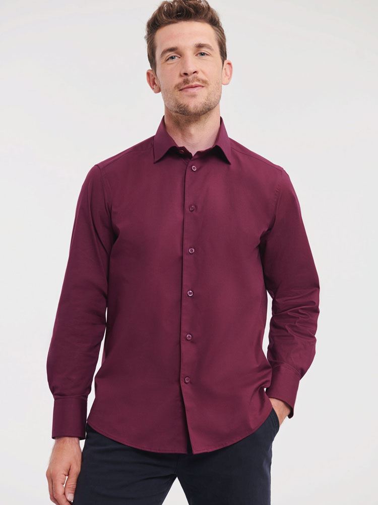 946M Men's Long Sleeve Easy Care Fitted Shirt Image 1