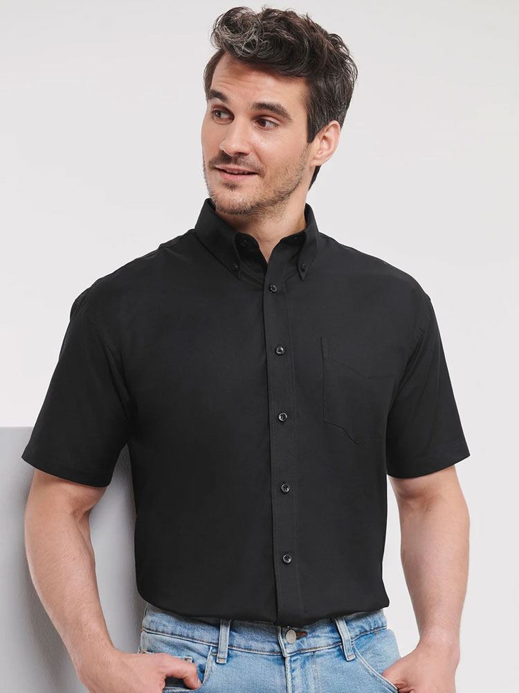 933M Men's Short Sleeve Easy Care Oxford Shirt Image 1