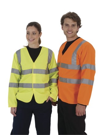 HVJ200 Hi Vis Long Sleeve Waistcoat