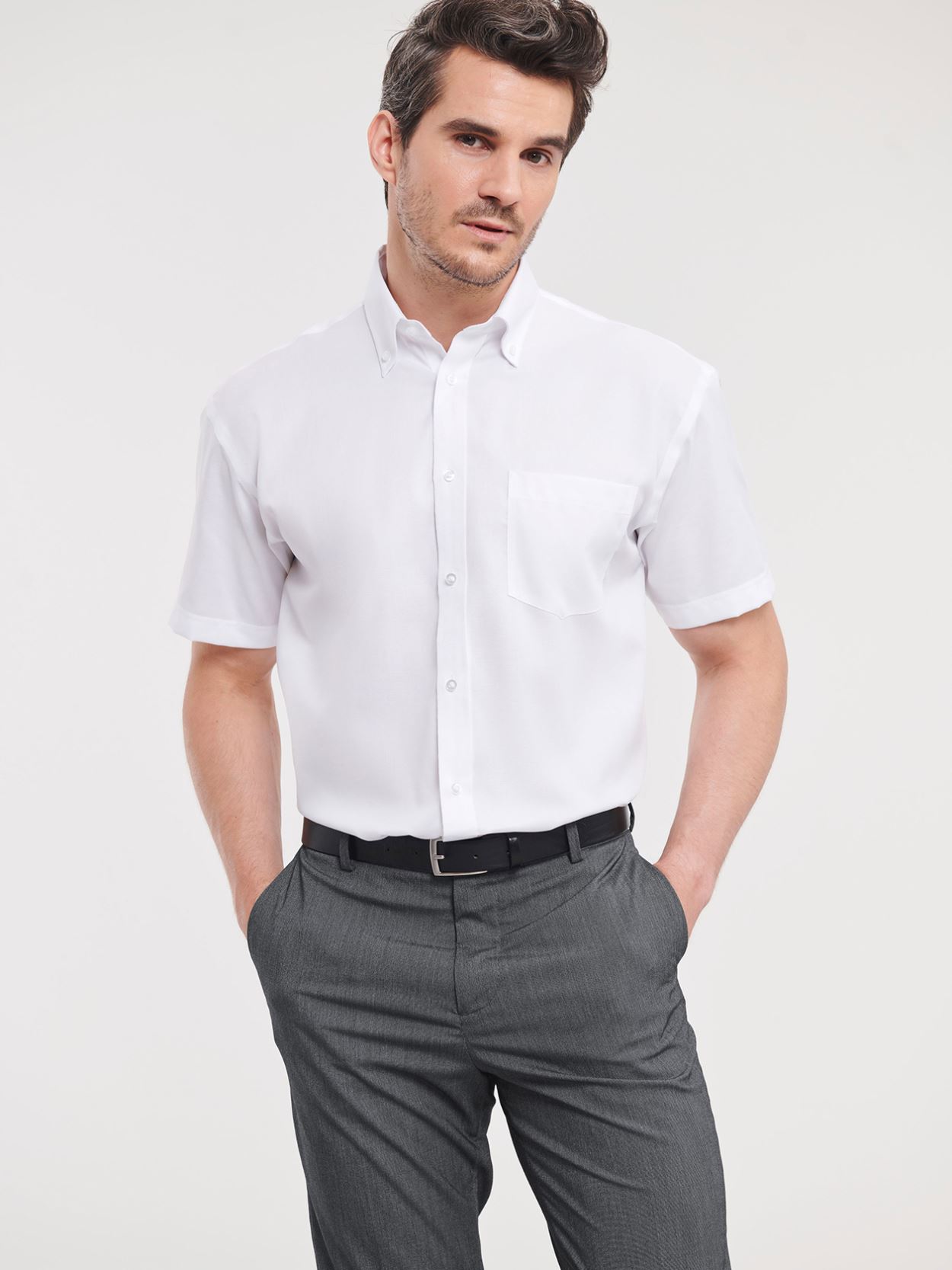 957M Mens Short Sleeve Ultimate Non Iron Luxury Shirt Image 3