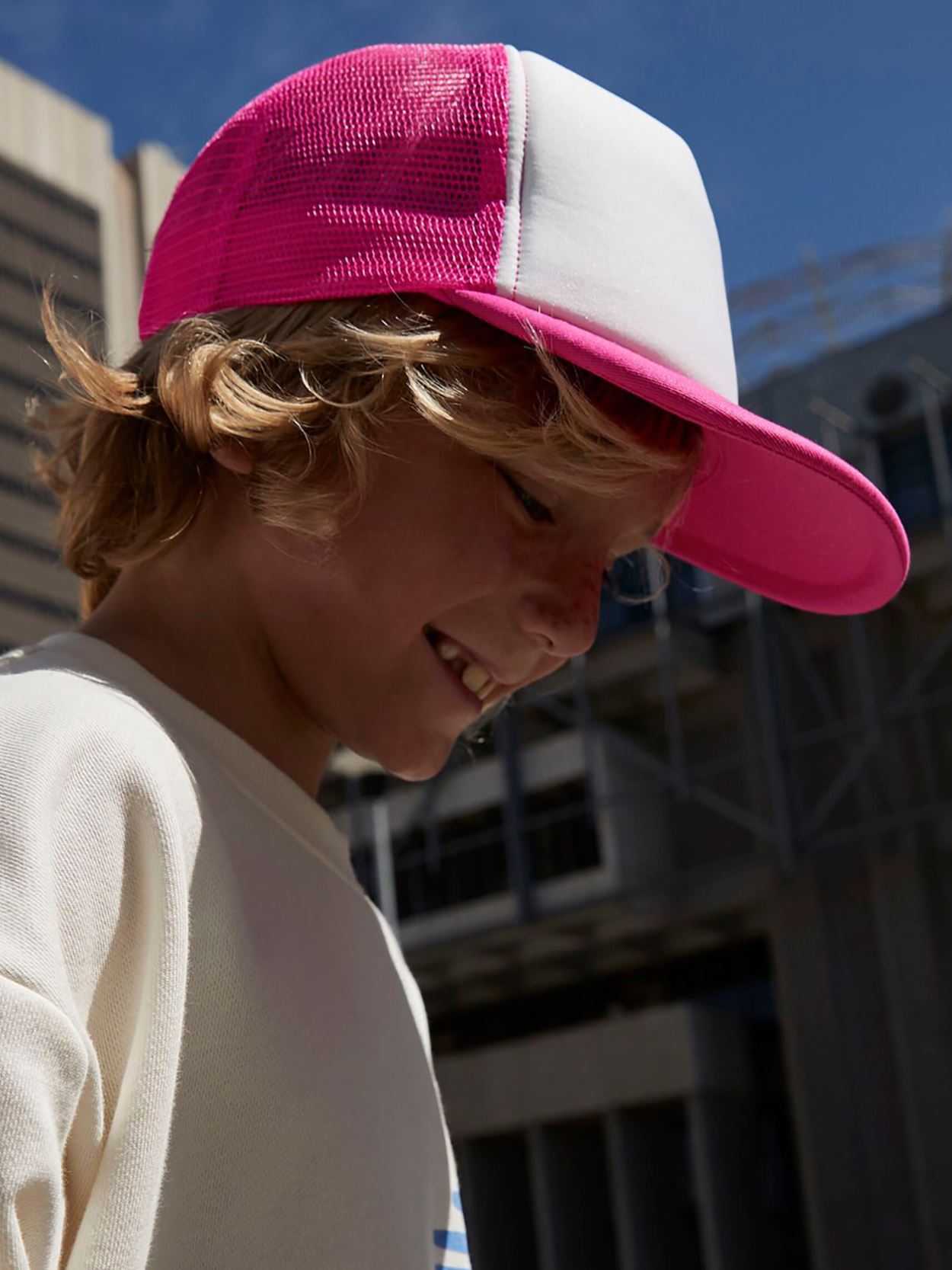 B645B Kids Vintage Snapback Trucker Image 5