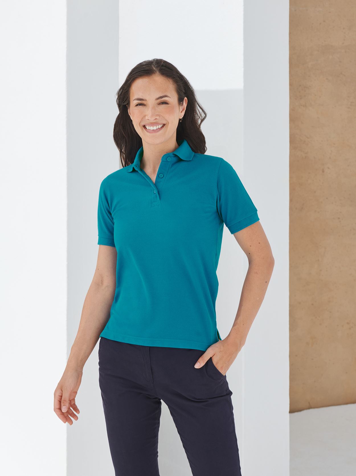 H401 Ladies Classic Polycotton Polo Shirt Image 1