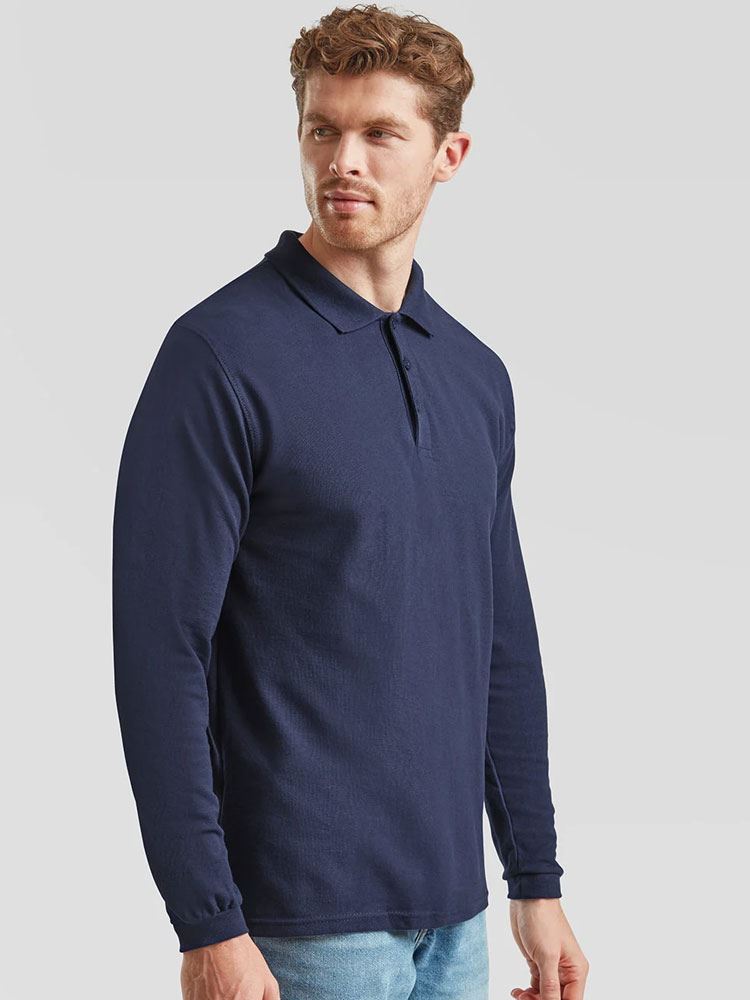 SS37M 63310 Premium Long Sleeve Polo Image 3