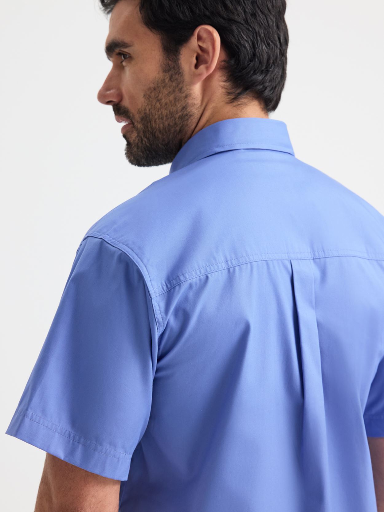 UC702 Mens Pinpoint Oxford Half Sleeve Shirt Image 2