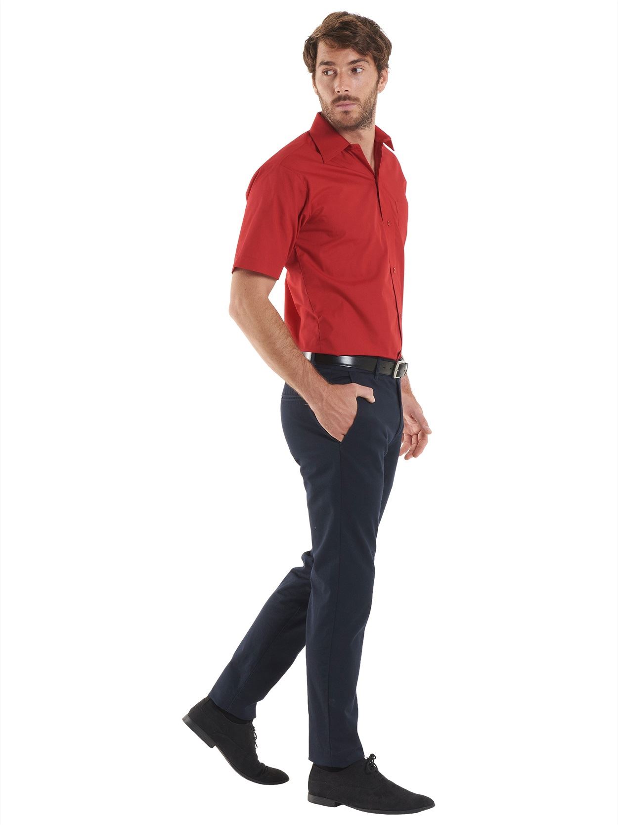 UC710 Mens Poplin Half Sleeve Shirt Image 1