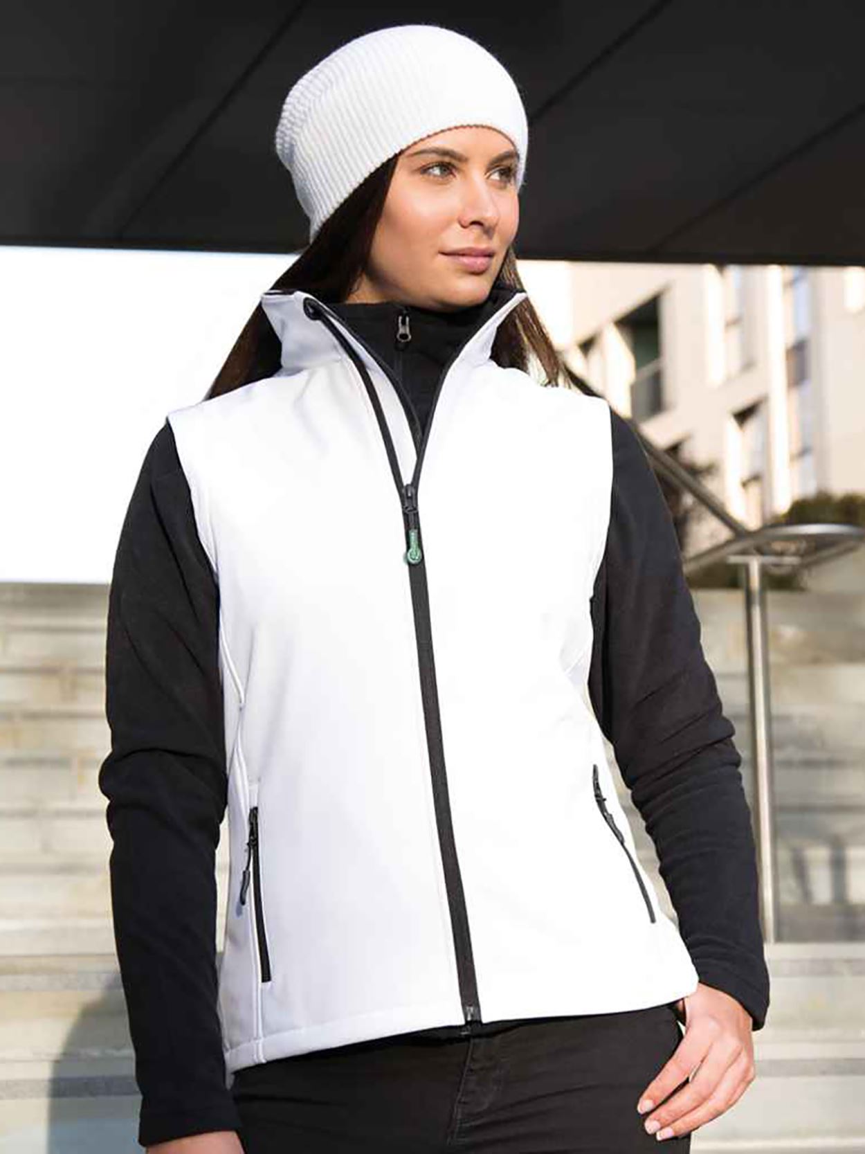 R232F Ladies Printable Softshell Bodywarmer Image 3