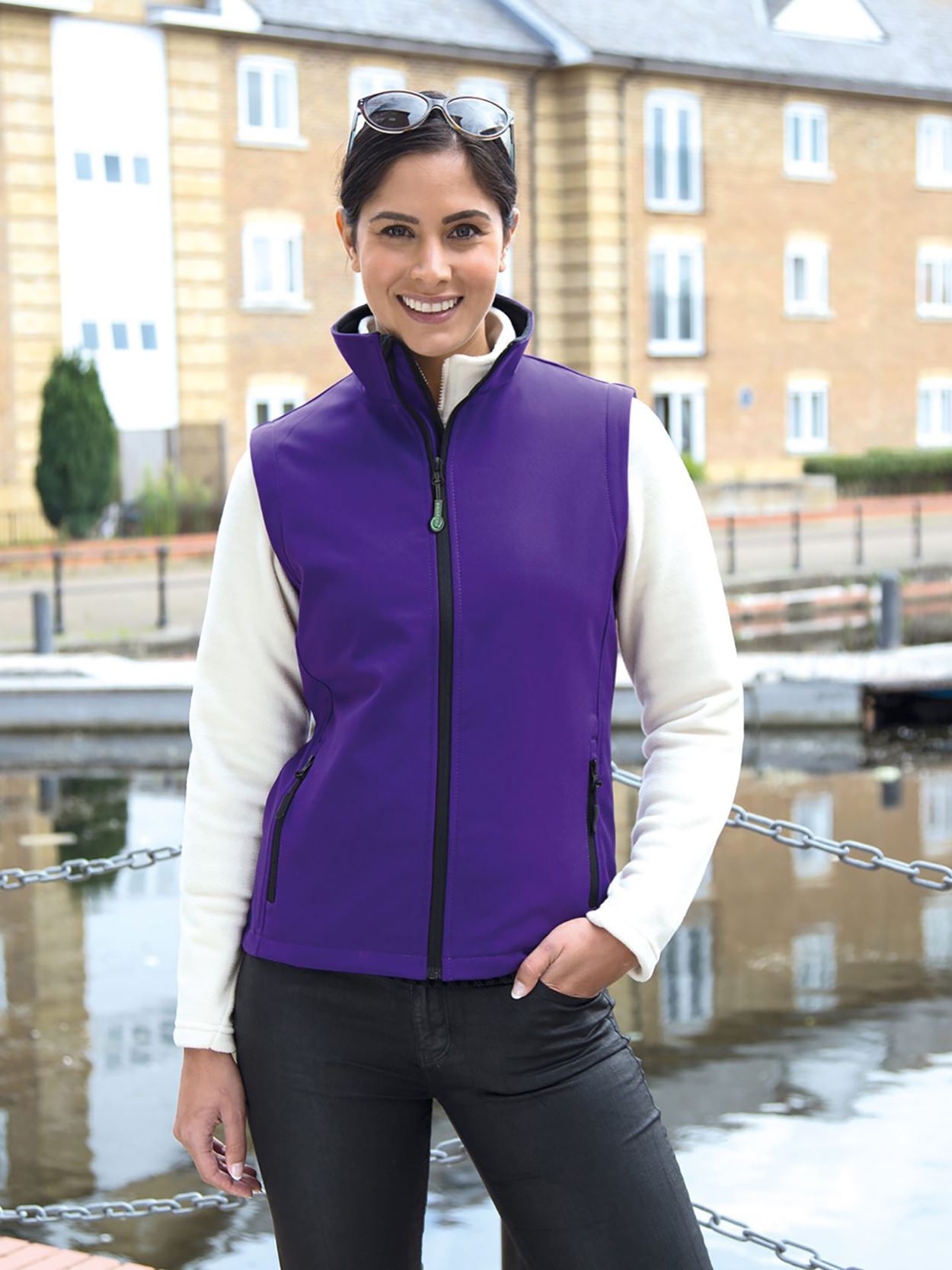 R232F Ladies Printable Softshell Bodywarmer Image 1