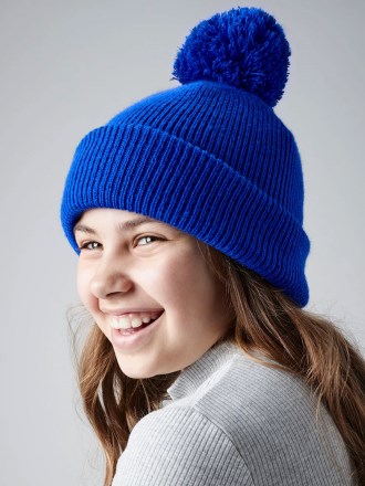 B406B Junior Reflective Bobble Beanie