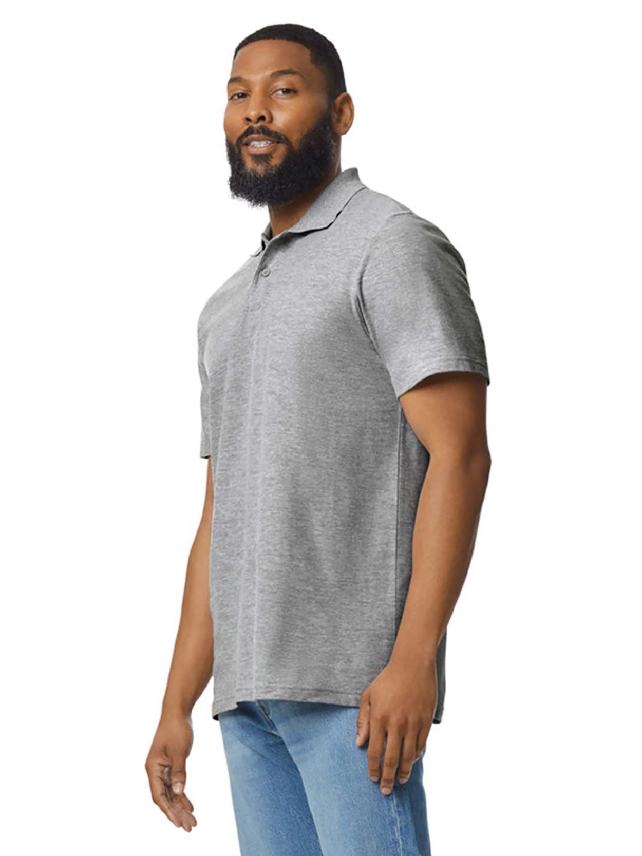 GD35 64800 Softstyle Adult Double Pique Polo Shirt Image 3