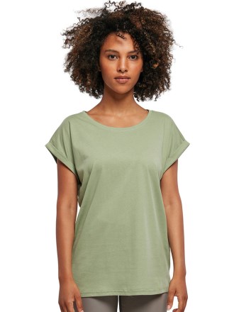 BY021 Women's extended shoulder tee