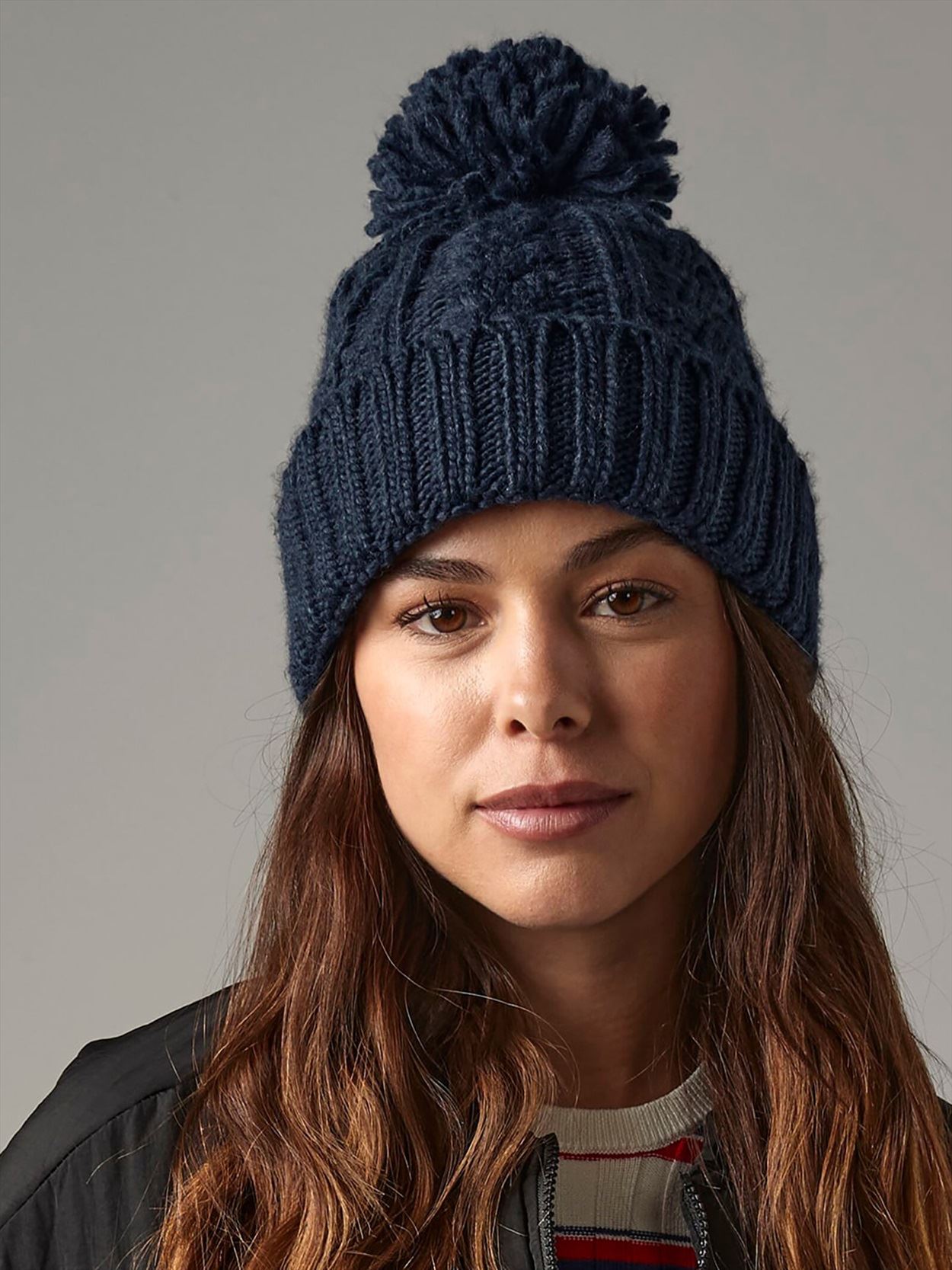 B480 Cable Knit Melange Beanie Image 2