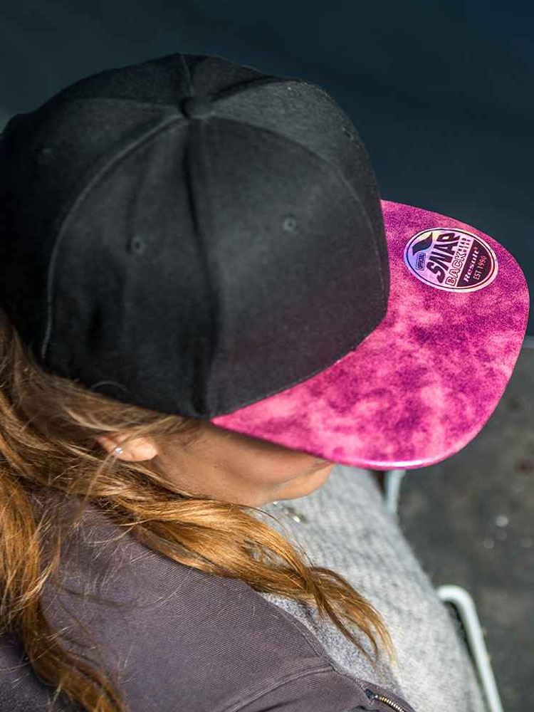 RC087X Bronx Glitter Flat Peak Snapback Cap Image 1