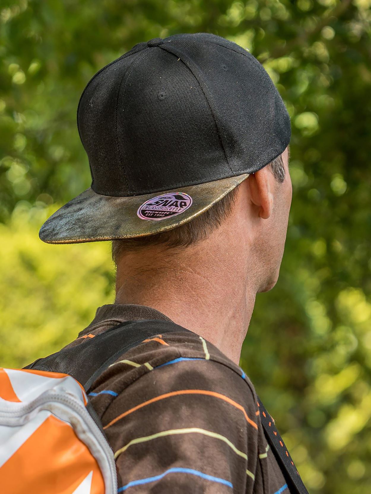 RC087X Bronx Glitter Flat Peak Snapback Cap Image 2