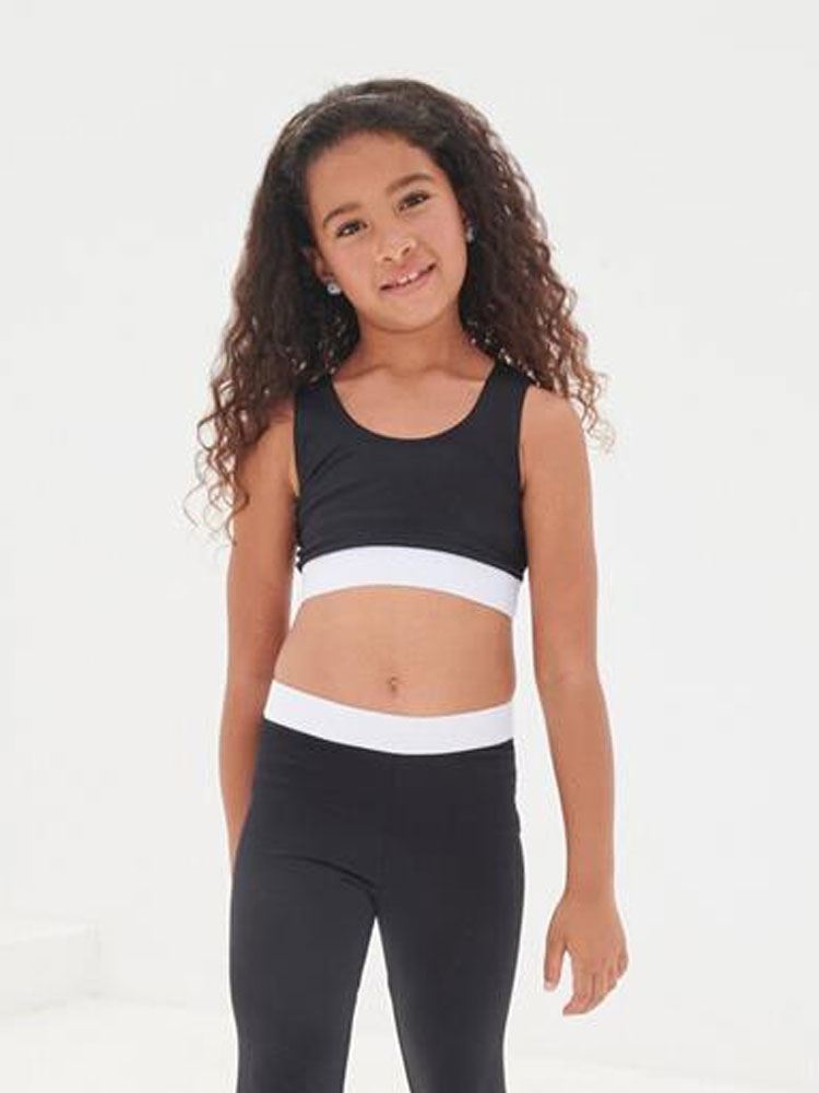 SM236B Skinni Fit Kids Crop Top  Image 1