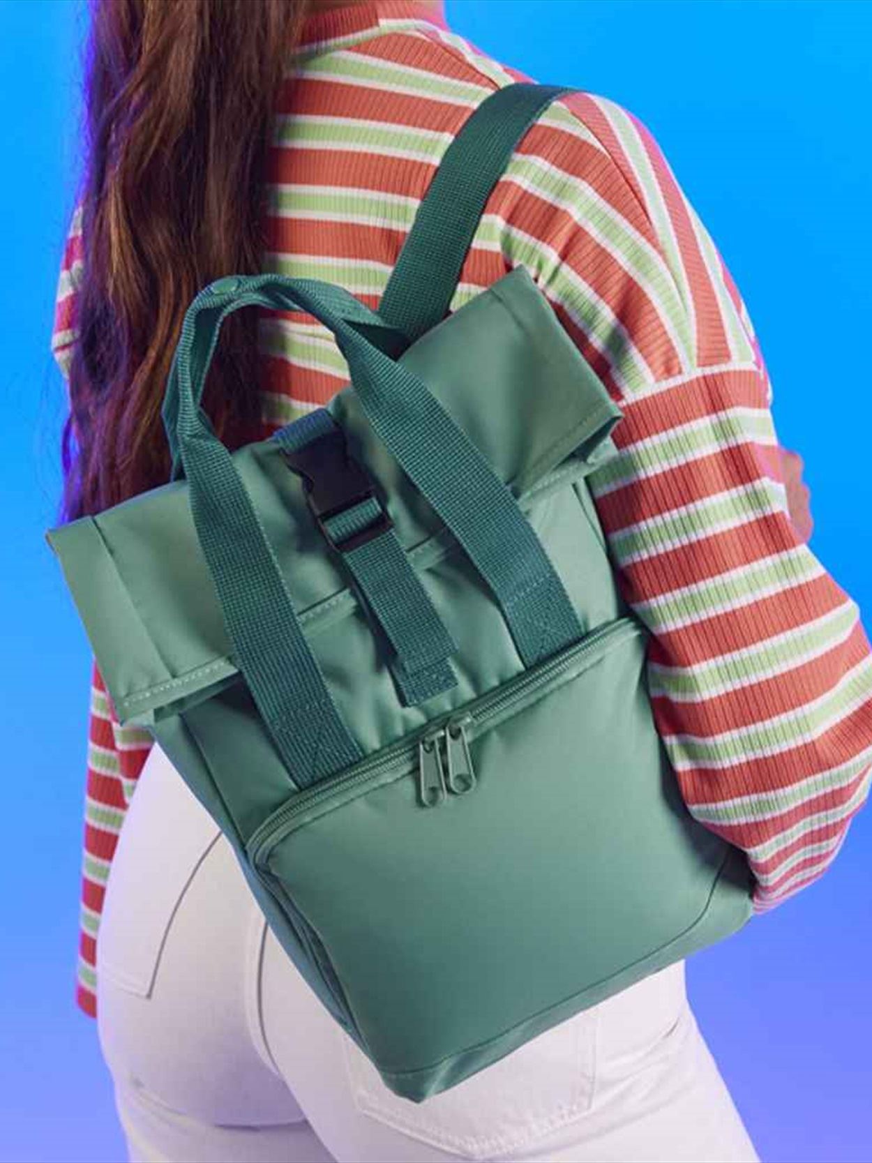 BG118 Twin Handle Roll-Top Backpack Image 1
